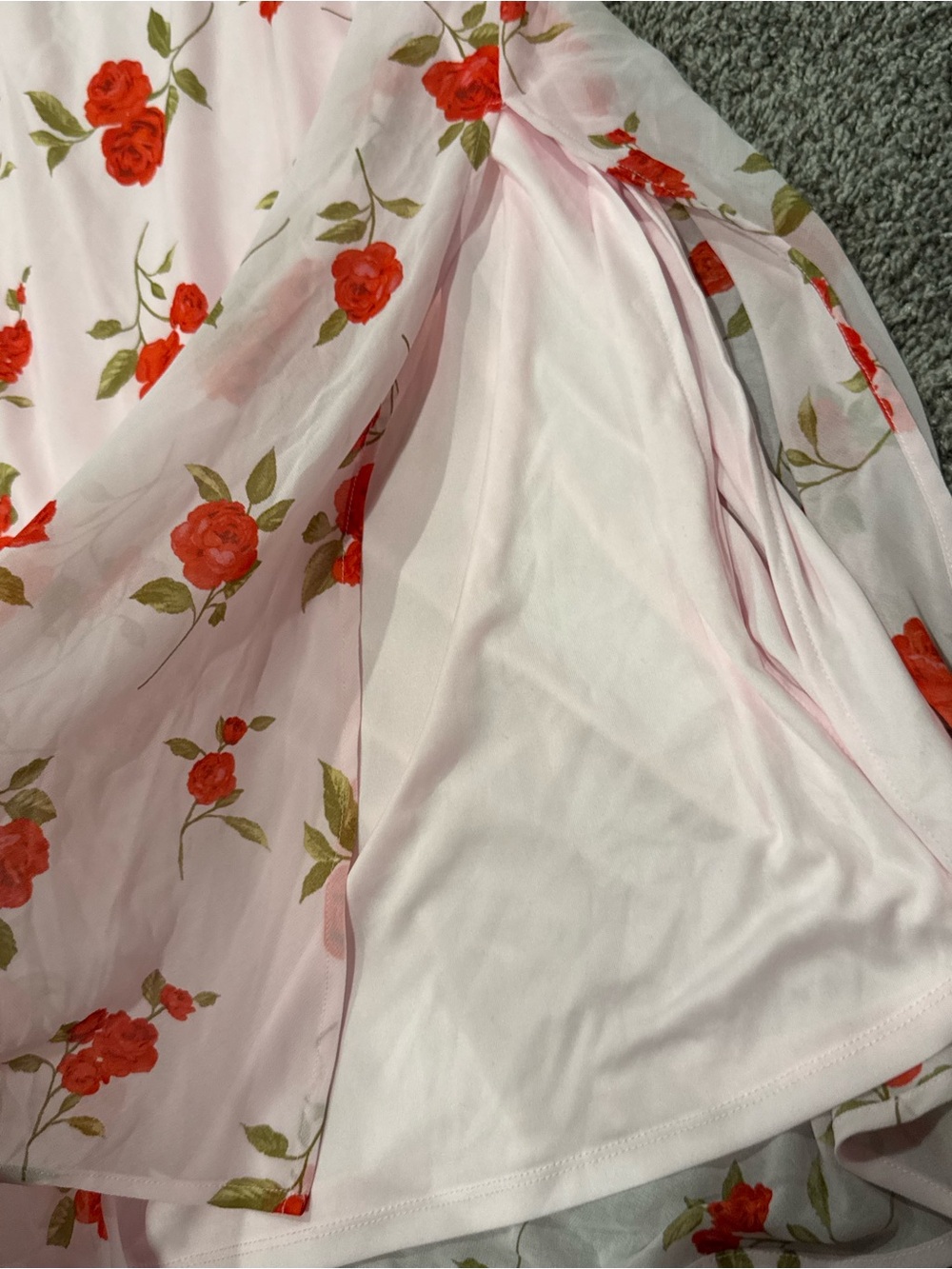 🥗wild fable Pink Floral One-Shoulder Maxi Dress - Picture 5 of 7